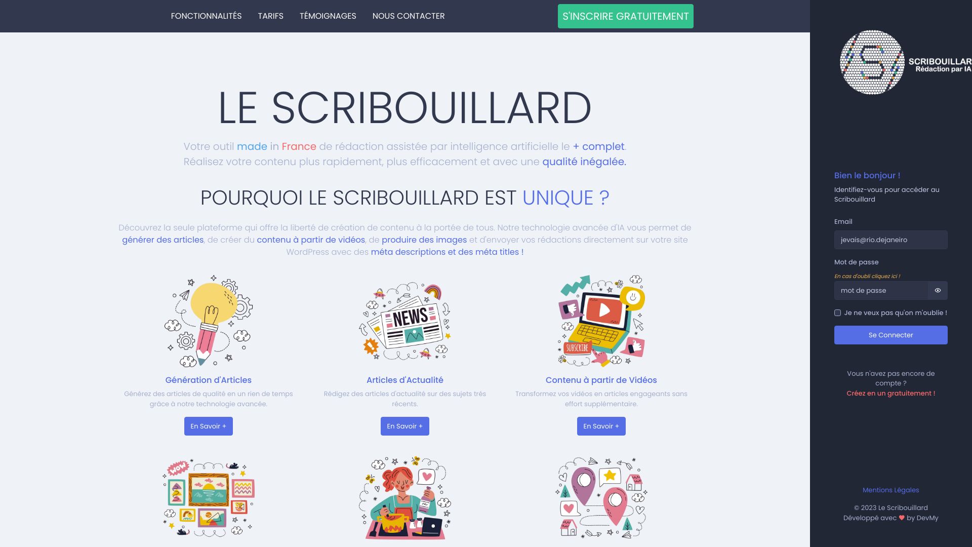 Le Scribouillard – Rédaction SEO par IA