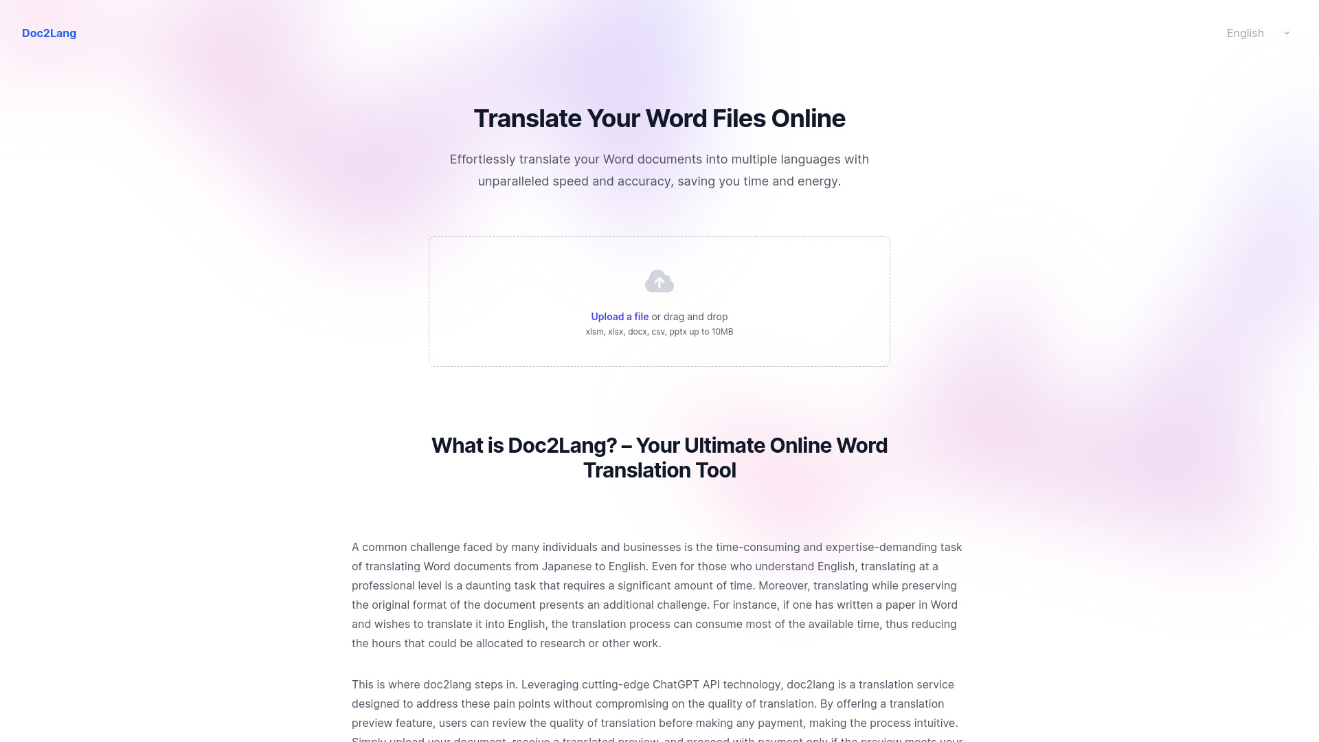 Online Word Translator By GPT