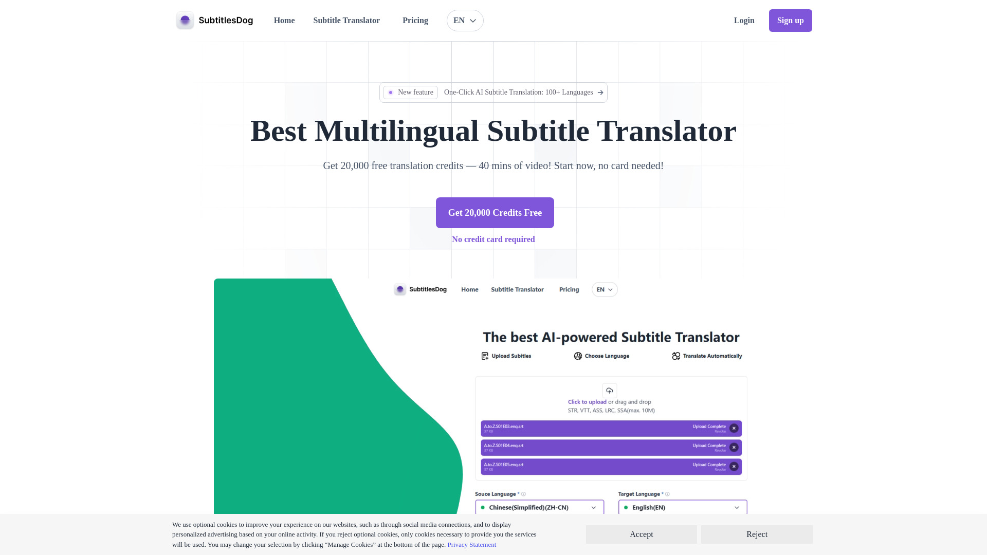 SubtitlesDog – Best AI Subtitle Translator