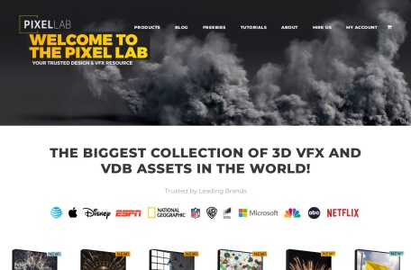 The Pixel Lab,The Pixel Lab官网截图,The Pixel Lab官网入口网址，提供高质量3D建模插件、扩展、贴纸与模型，提供部分免费三维模型下载