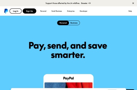 PayPal,PayPal官网截图,龙头老大，最高费率4.4%+$0.3，注意避坑